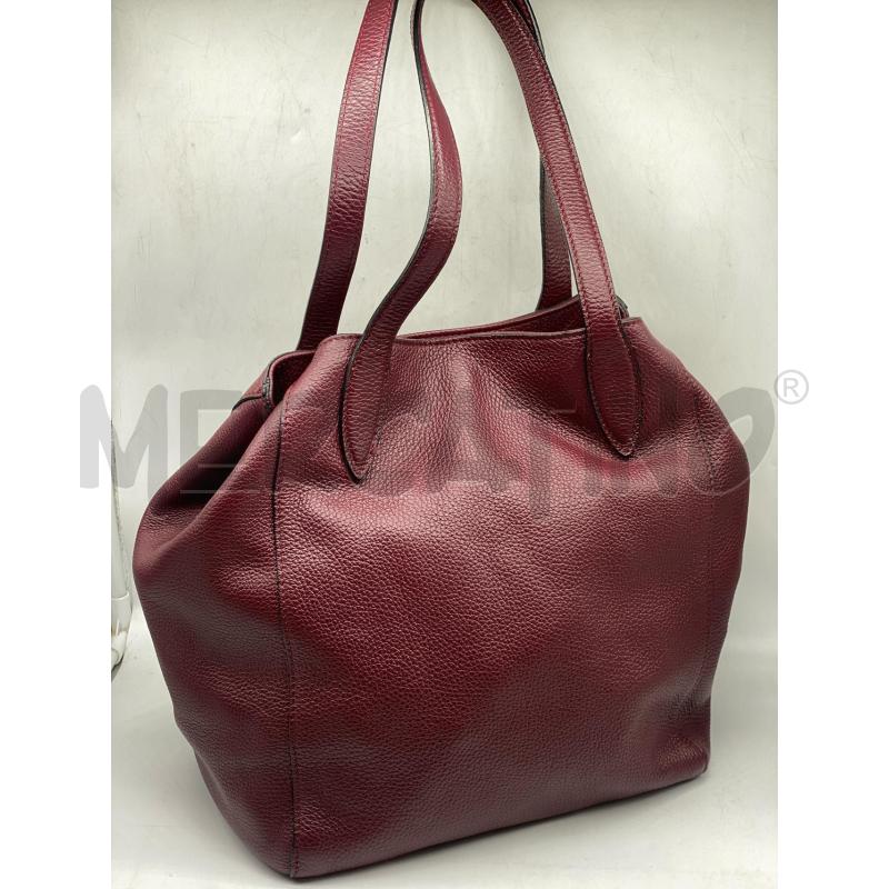 BORSA DONNA COCCINELLE MARTELLATA BORDEAUX DA SPALLA  | Mercatino dell'Usato Torino tenivelli 1