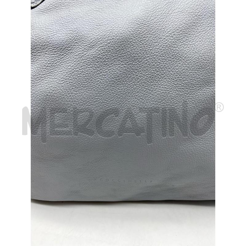 BORSA DONNA COCCINELLE PELLE MARTELLATA GRIGIA  | Mercatino dell'Usato Torino tenivelli 2