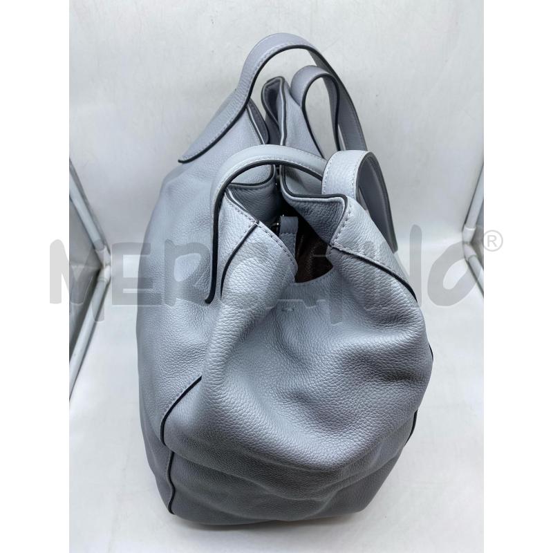 BORSA DONNA COCCINELLE PELLE MARTELLATA GRIGIA  | Mercatino dell'Usato Torino tenivelli 4