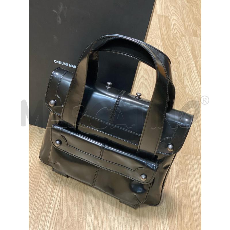 BORSA DONNA COSTUME NATIONAL NERA IN VERNICE  | Mercatino dell'Usato Torino tenivelli 1
