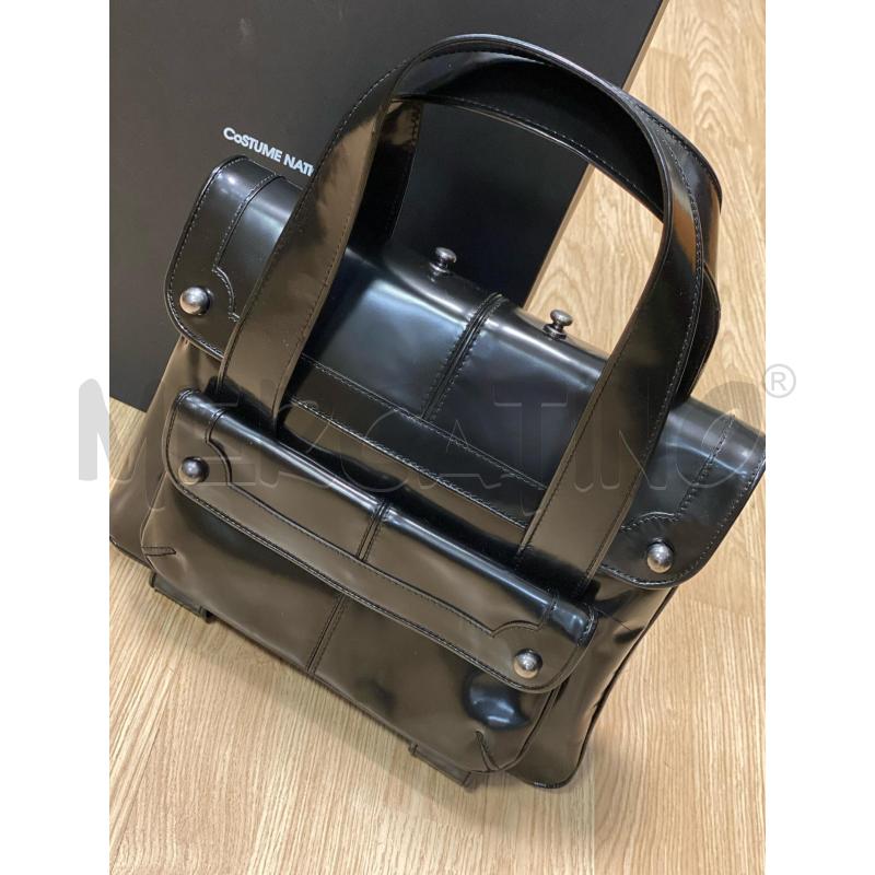 BORSA DONNA COSTUME NATIONAL NERA IN VERNICE  | Mercatino dell'Usato Torino tenivelli 2