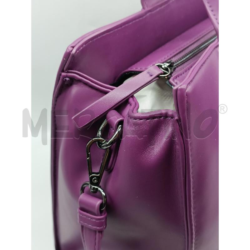 BORSA DONNA ECOPELLE VIOLA PASHBAG CON TRACOLLA | Mercatino dell'Usato Torino tenivelli 3