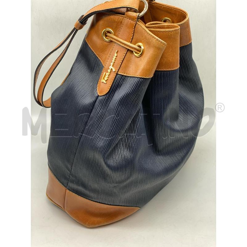 BORSA DONNA FERRAGAMO BLUNOTTE INSERTI MARRONE  | Mercatino dell'Usato Torino tenivelli 2