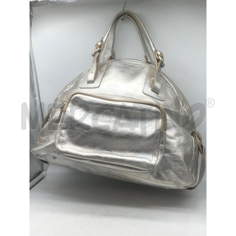 BORSA DONNA FURLA GRIGIO ARGENTATO INTERNO NERO | Mercatino dell'Usato Torino tenivelli 1