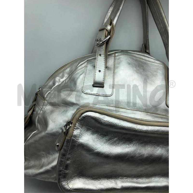 BORSA DONNA FURLA GRIGIO ARGENTATO INTERNO NERO | Mercatino dell'Usato Torino tenivelli 2