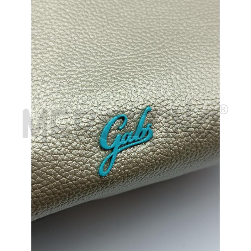 BORSA DONNA GABS PELLE DORATA MARTELLATA INTERNO TURCHESE  | Mercatino dell'Usato Torino tenivelli 5