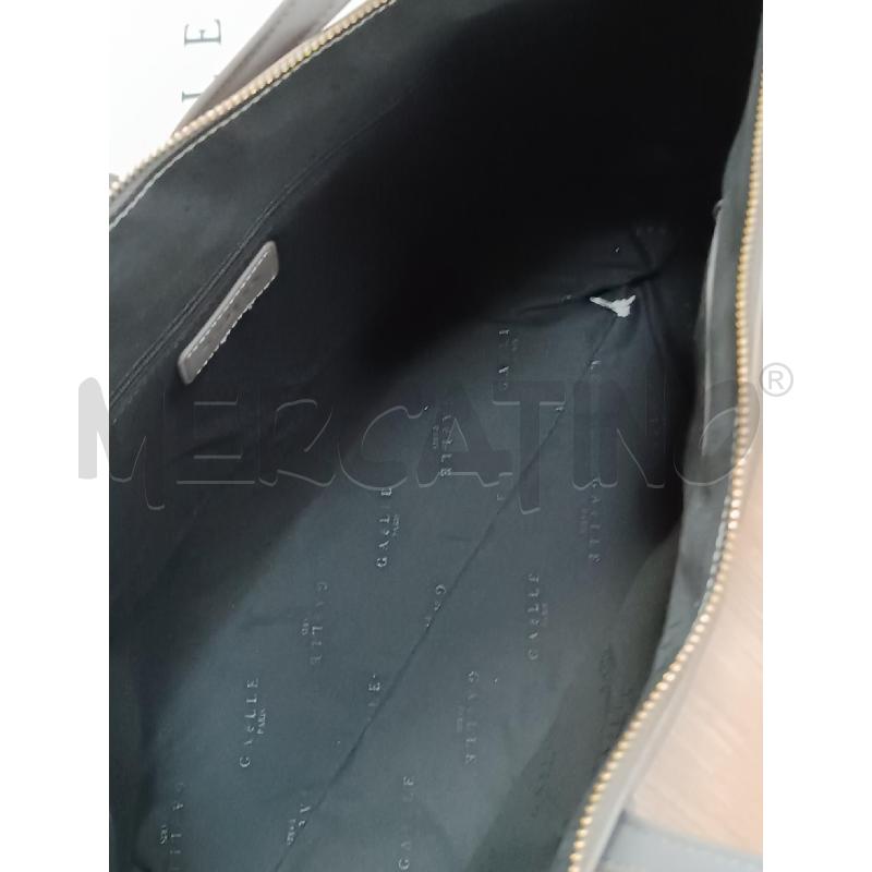 BORSA DONNA GAELLE GRIGIA ZIP DORATO  | Mercatino dell'Usato Torino tenivelli 5