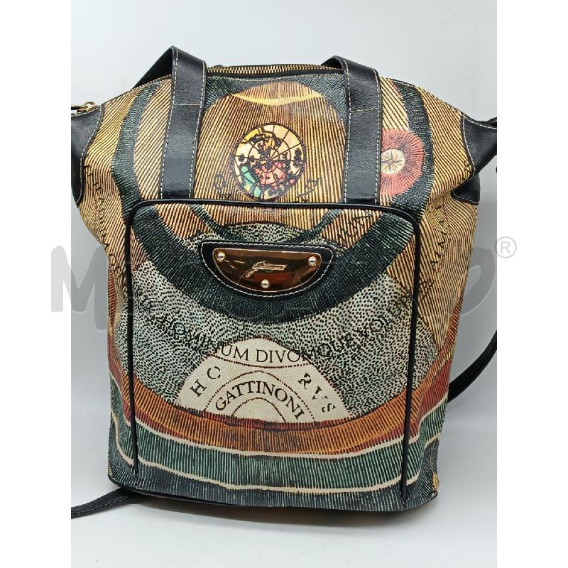 BORSA DONNA GATTINONI FANTASIA BLU GIALLO SENAPE  | Mercatino dell'Usato Torino tenivelli 1