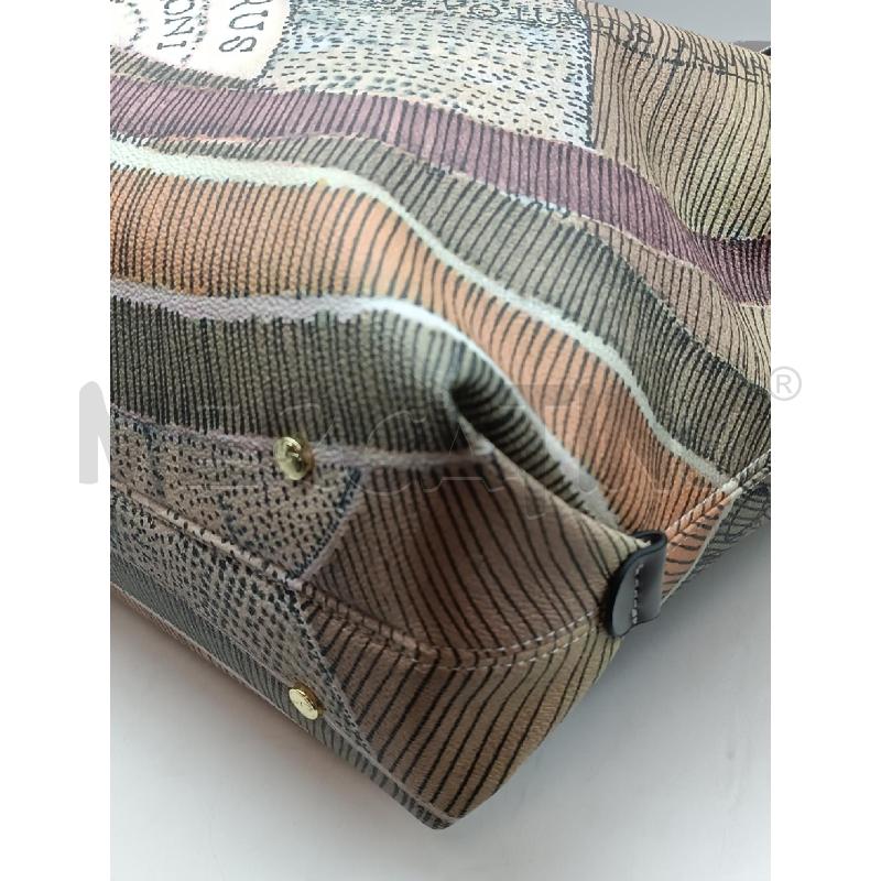BORSA DONNA GATTINONI GRIGIA BEIGE ROSANTICO  | Mercatino dell'Usato Torino tenivelli 3
