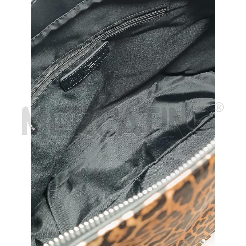 BORSA DONNA GIO CELLINI ANIMALIER MARRONE BEIGE NERA  | Mercatino dell'Usato Torino tenivelli 4