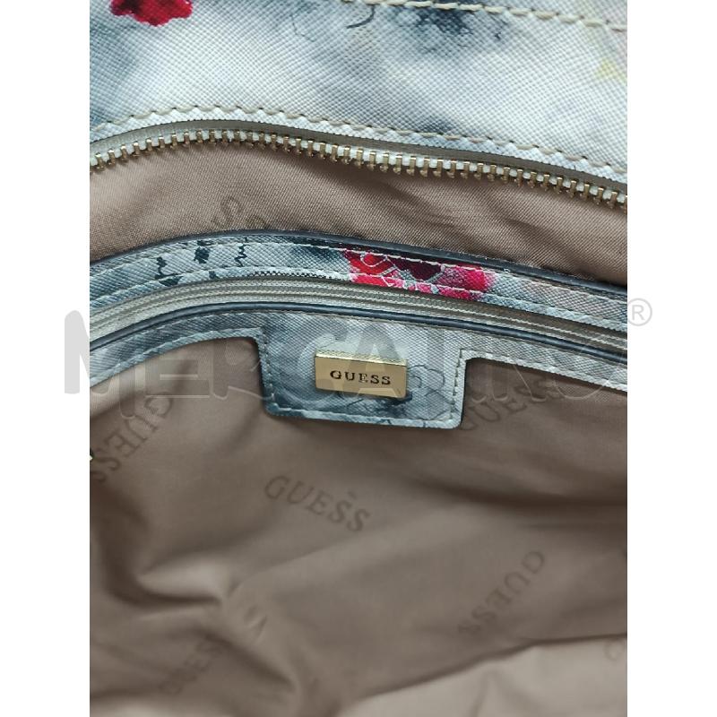 BORSA DONNA GUESS GRIGIO FANTASIA FLOREALE ROSSO GIALLO  | Mercatino dell'Usato Torino tenivelli 5