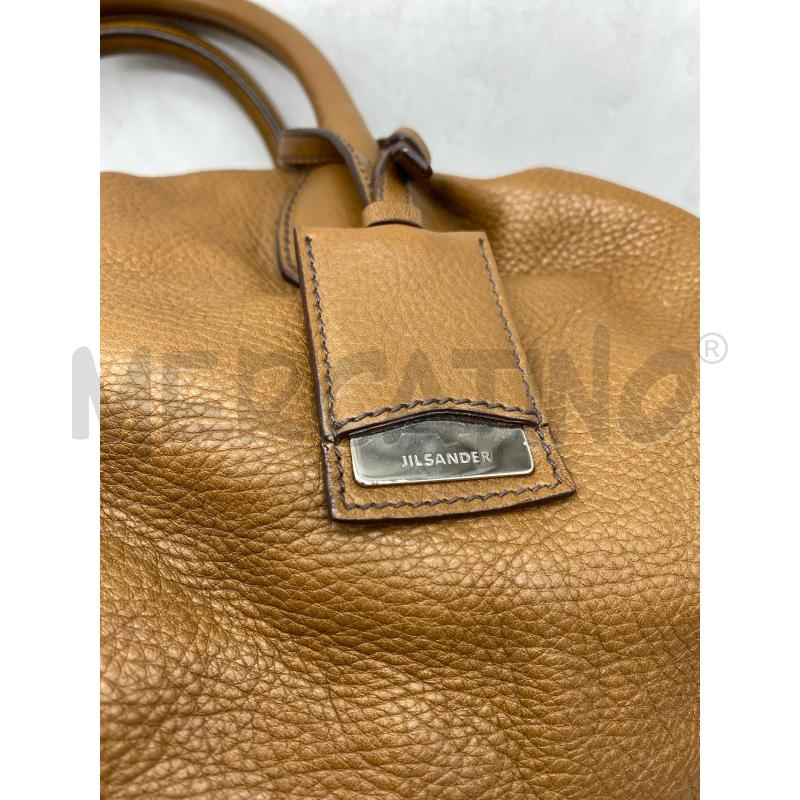 BORSA DONNA JIL SANDER IN PELLE MARTELLATA MARRONE | Mercatino dell'Usato Torino tenivelli 3