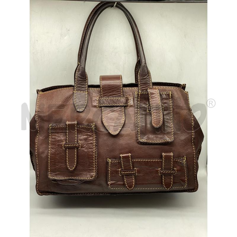 BORSA DONNA KENKENKEN MARRONE IN PELLE MULTITASCHE  | Mercatino dell'Usato Torino tenivelli 1