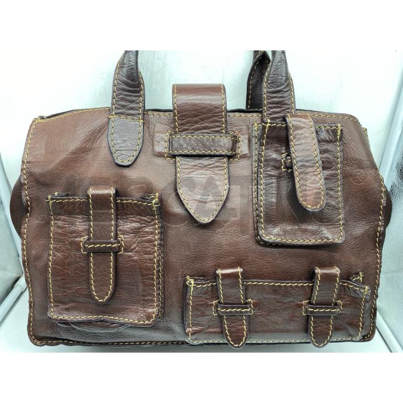 BORSA DONNA KENKENKEN MARRONE IN PELLE MULTITASCHE  | Mercatino dell'Usato Torino tenivelli 2