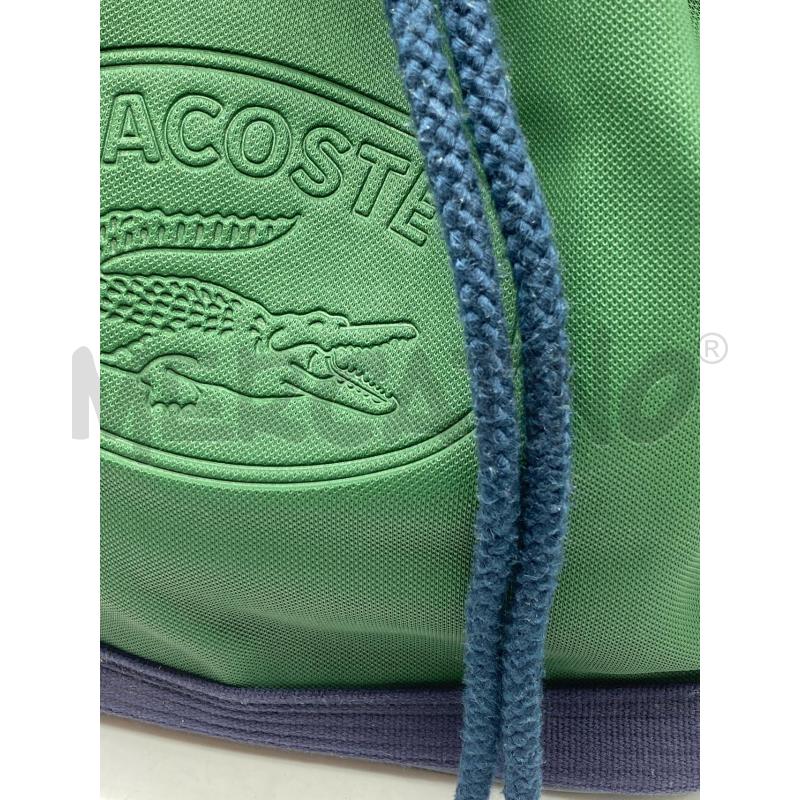 BORSA DONNA LACOSTE VERDONE BORDO BLU  | Mercatino dell'Usato Torino tenivelli 3