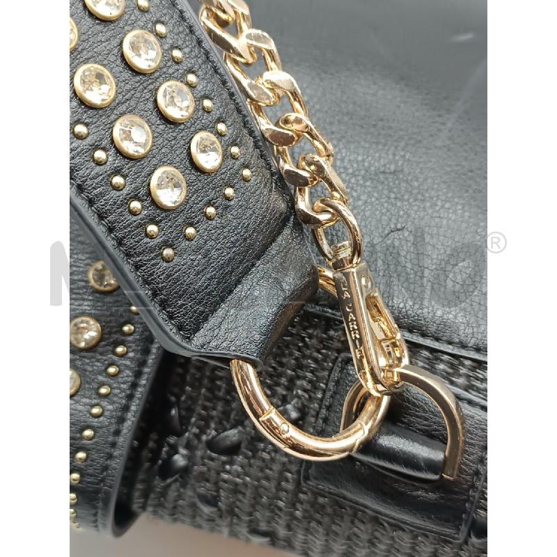BORSA DONNA LA CARRIE NERA BORCHIE E STRASS  | Mercatino dell'Usato Torino tenivelli 3