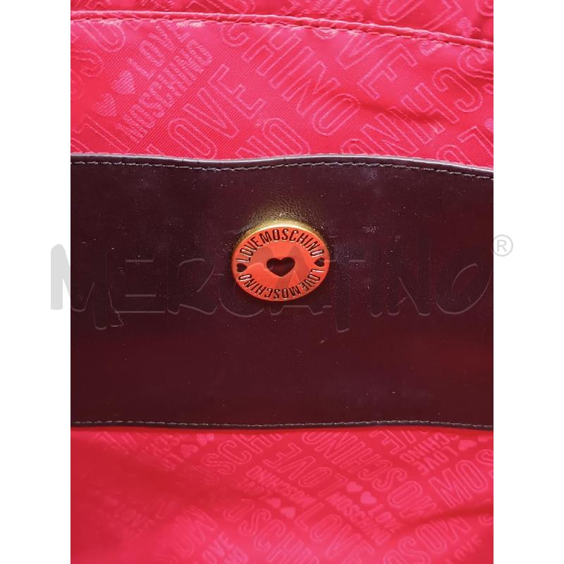 BORSA DONNA LOVE MOSCHINO NERA LOGO METALLO DORATO  | Mercatino dell'Usato Torino tenivelli 5