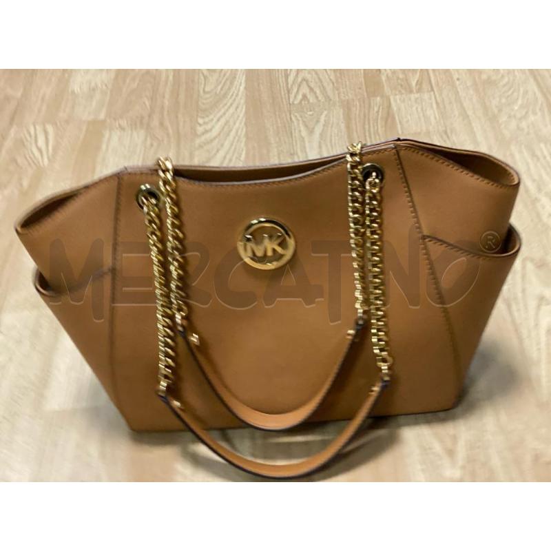 BORSA DONNA MICHAEL KORS MARRONE MANICI CATENA DORATA  | Mercatino dell'Usato Torino tenivelli 1