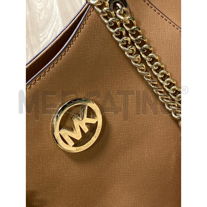 BORSA DONNA MICHAEL KORS MARRONE MANICI CATENA DORATA  | Mercatino dell'Usato Torino tenivelli 2