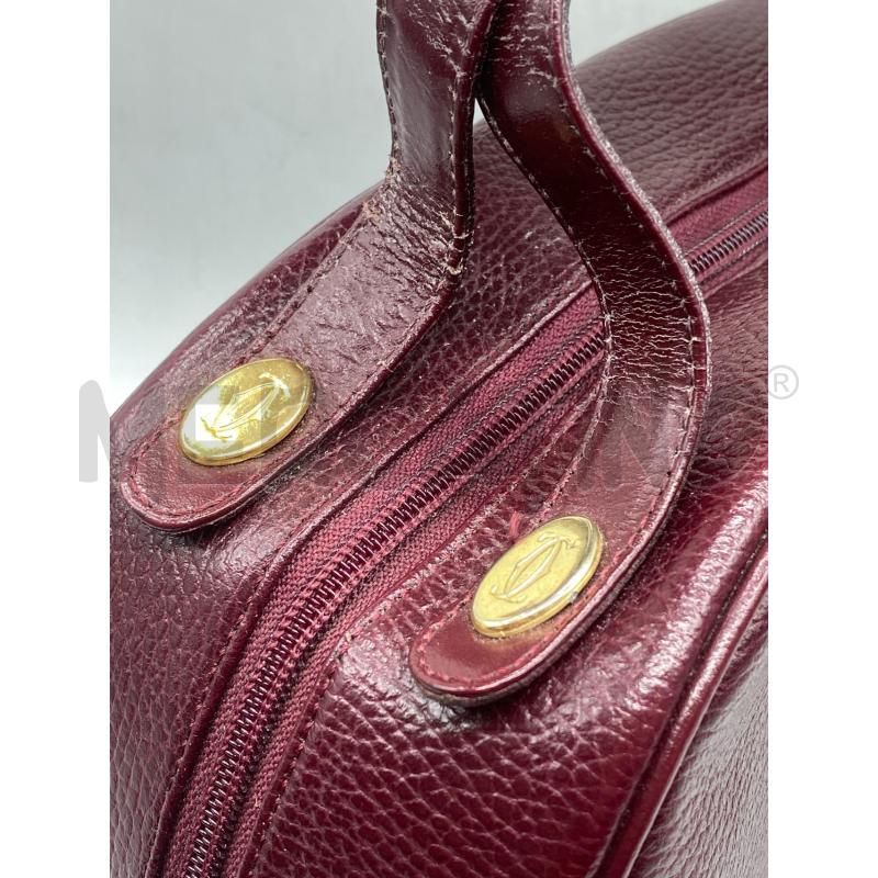 BORSA DONNA MUST DE CARTIER BORDEAUX MODELLO BAULETTO  | Mercatino dell'Usato Torino tenivelli 2