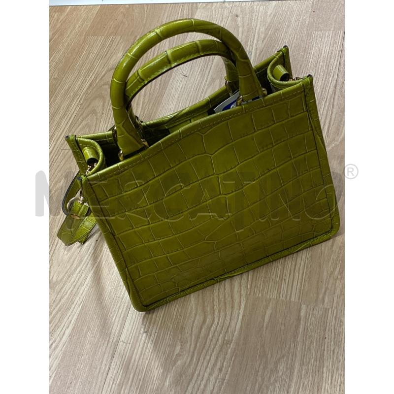 BORSA DONNA N.D.R VERDE PISTACHIO TRAMA RETTILE  | Mercatino dell'Usato Torino tenivelli 4