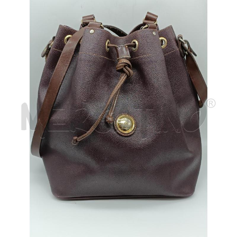 BORSA DONNA NANNINI PELLE MARRONE BORDEAUX  SECCHIELO A MANO | Mercatino dell'Usato Torino tenivelli 1