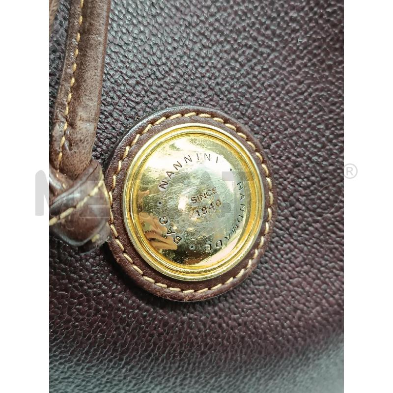 BORSA DONNA NANNINI PELLE MARRONE BORDEAUX  SECCHIELO A MANO | Mercatino dell'Usato Torino tenivelli 2