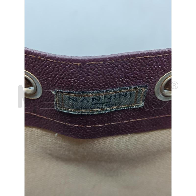 BORSA DONNA NANNINI PELLE MARRONE BORDEAUX  SECCHIELO A MANO | Mercatino dell'Usato Torino tenivelli 4