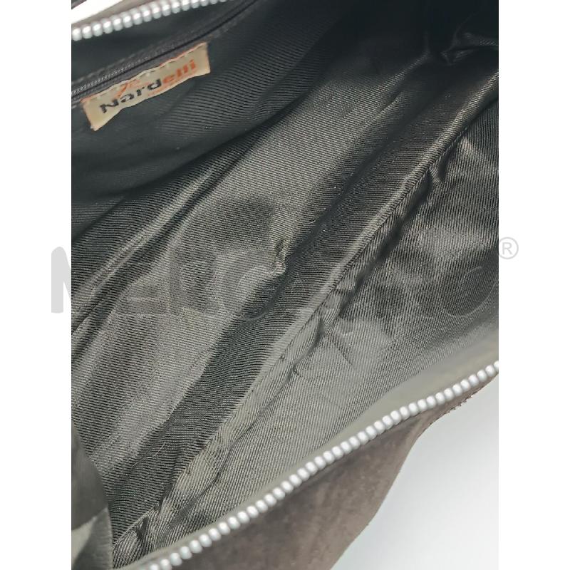 BORSA DONNA NARDELLI SCAMOSCIATO MARRONE ZIP CHROMATI  | Mercatino dell'Usato Torino tenivelli 4