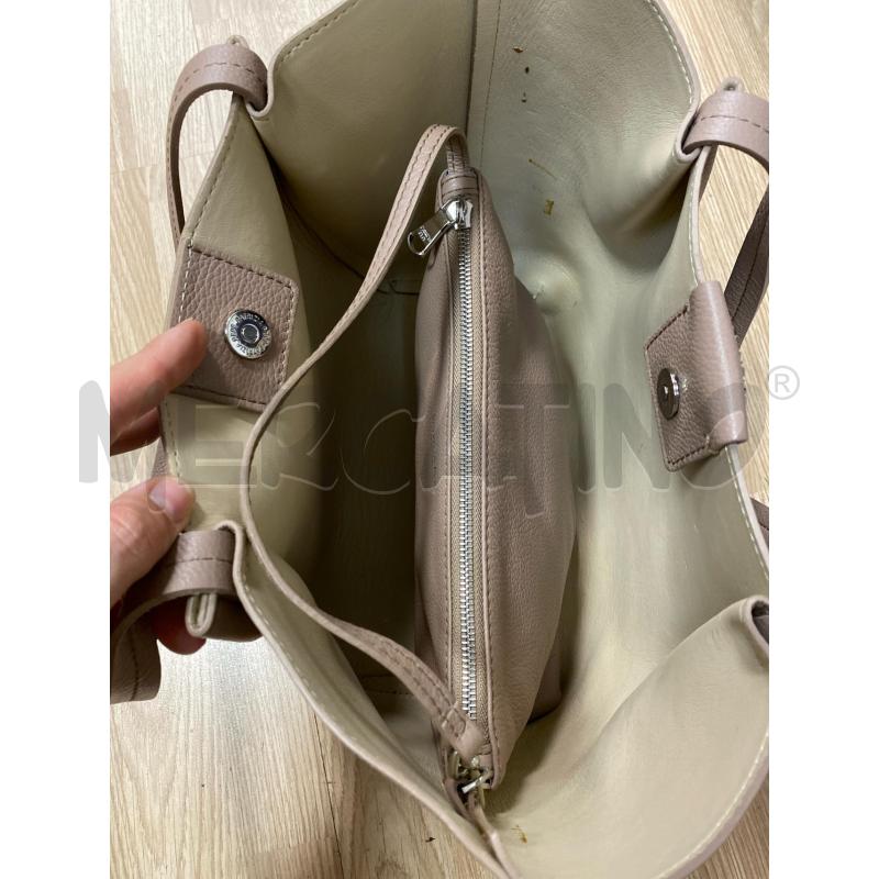BORSA DONNA PATRIZIA PEPE GRIGIO TORTORA A SPALLA  | Mercatino dell'Usato Torino tenivelli 3
