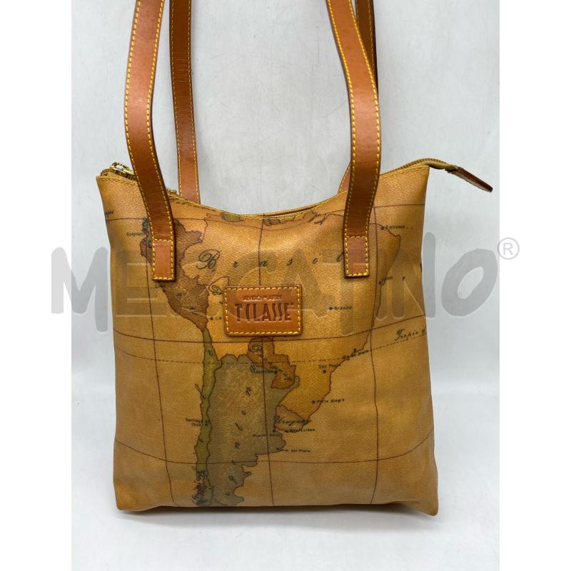 BORSA DONNA PRIMA CLASSE ALVIERO MARTINI STAMPA GEOCLASSIC MARRONE A SPALLA | Mercatino dell'Usato Torino tenivelli 2