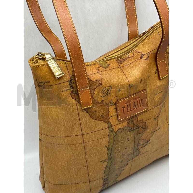 BORSA DONNA PRIMA CLASSE ALVIERO MARTINI STAMPA GEOCLASSIC MARRONE A SPALLA | Mercatino dell'Usato Torino tenivelli 5
