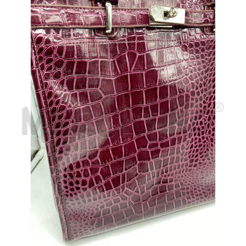 BORSA DONNA REGINA SCHRECKER ROSA BORDEAUX EFFETTO RETTILE | Mercatino dell'Usato Torino tenivelli 2