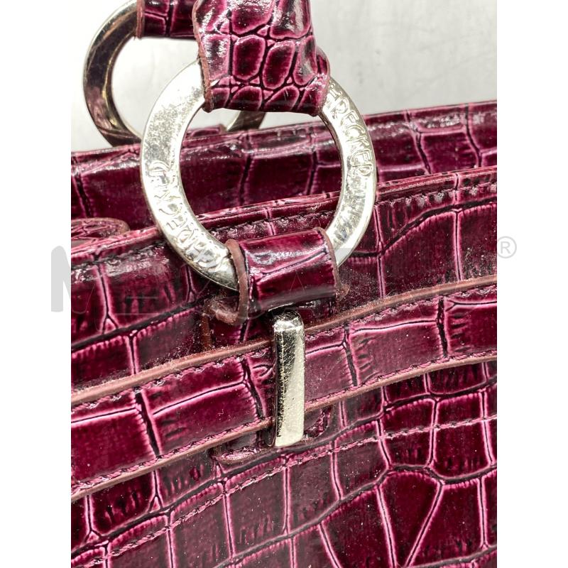 BORSA DONNA REGINA SCHRECKER ROSA BORDEAUX EFFETTO RETTILE | Mercatino dell'Usato Torino tenivelli 3