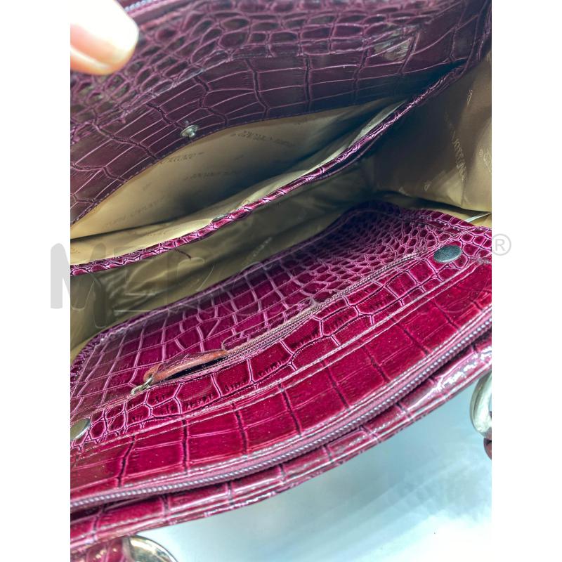 BORSA DONNA REGINA SCHRECKER ROSA BORDEAUX EFFETTO RETTILE | Mercatino dell'Usato Torino tenivelli 4