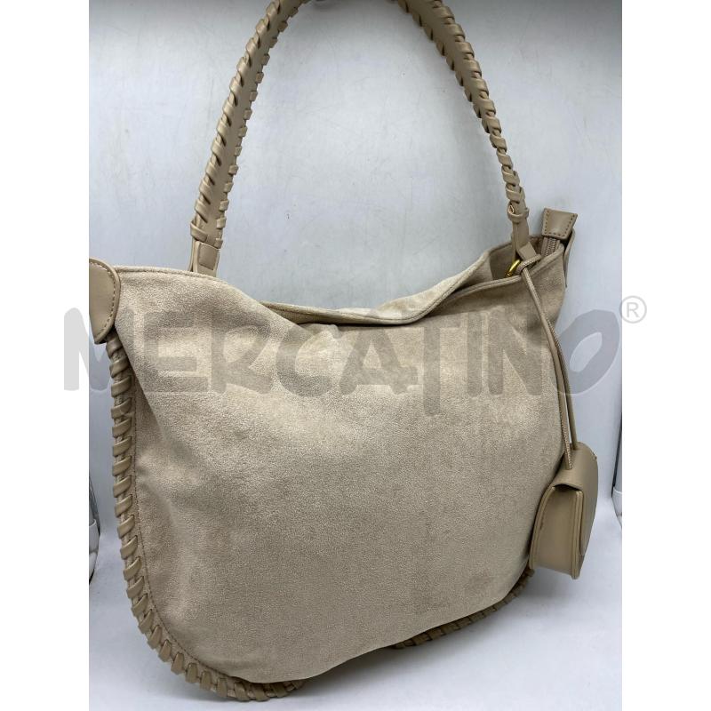 BORSA DONNA REGINA SCHRECKER SCAMOSCIATA BEIGE  | Mercatino dell'Usato Torino tenivelli 1
