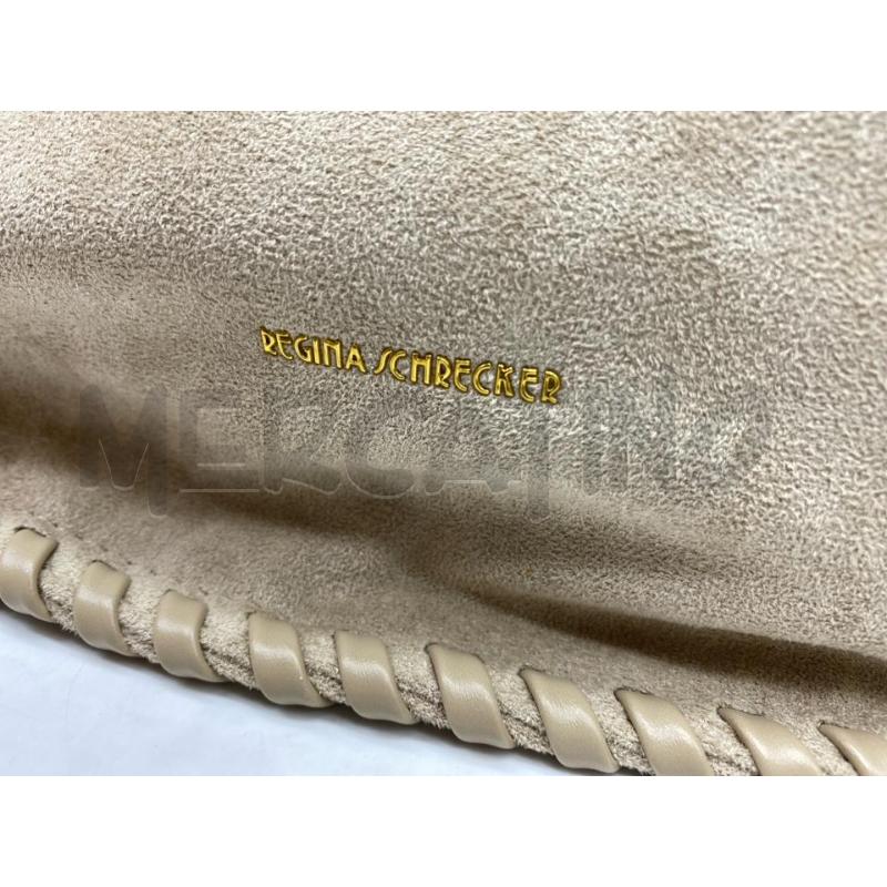 BORSA DONNA REGINA SCHRECKER SCAMOSCIATA BEIGE  | Mercatino dell'Usato Torino tenivelli 3