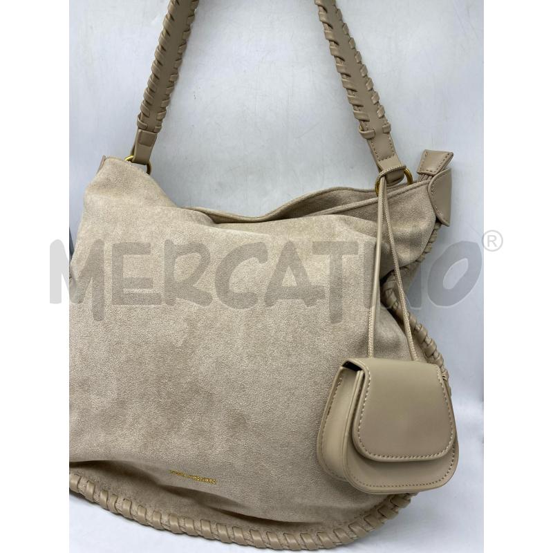 BORSA DONNA REGINA SCHRECKER SCAMOSCIATA BEIGE  | Mercatino dell'Usato Torino tenivelli 4