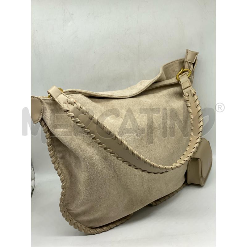 BORSA DONNA REGINA SCHRECKER SCAMOSCIATA BEIGE  | Mercatino dell'Usato Torino tenivelli 5