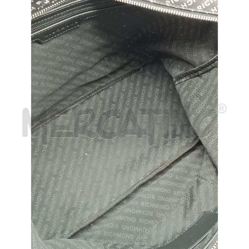 BORSA DONNA RICHMOND NERA SCRITTE BIANCHE RICH  | Mercatino dell'Usato Torino tenivelli 4