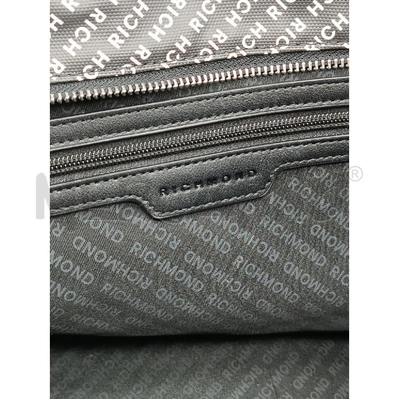 BORSA DONNA RICHMOND NERA SCRITTE BIANCHE RICH  | Mercatino dell'Usato Torino tenivelli 5