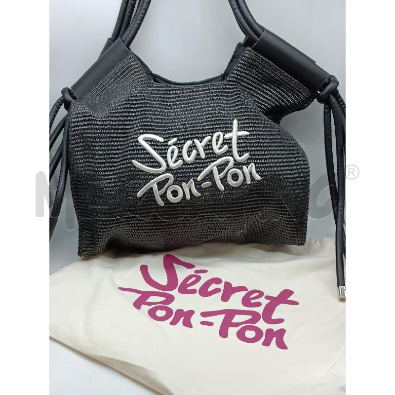 BORSA DONNA SECRET PON-PON NERA INTRECCIATA  | Mercatino dell'Usato Torino tenivelli 1