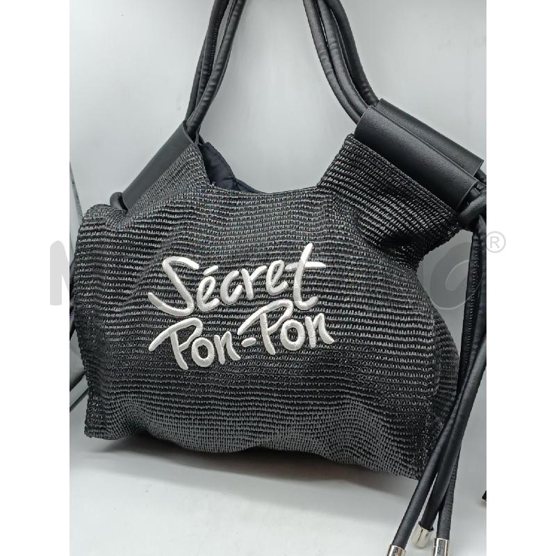 BORSA DONNA SECRET PON-PON NERA INTRECCIATA  | Mercatino dell'Usato Torino tenivelli 2