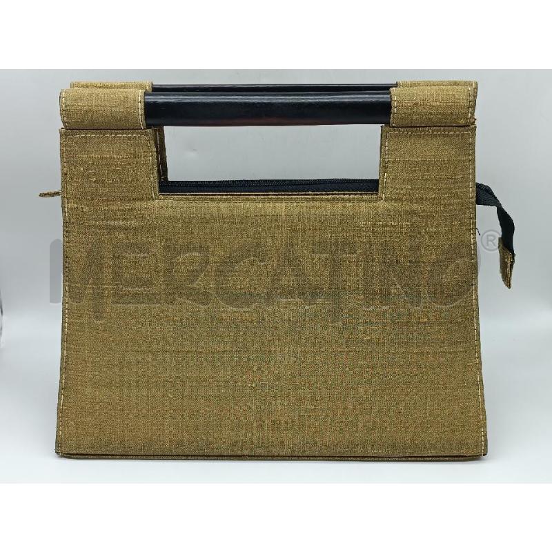 BORSA DONNA THAI SILK 100% VERDE QUADRATA RIGIDA VERDE  | Mercatino dell'Usato Torino tenivelli 1