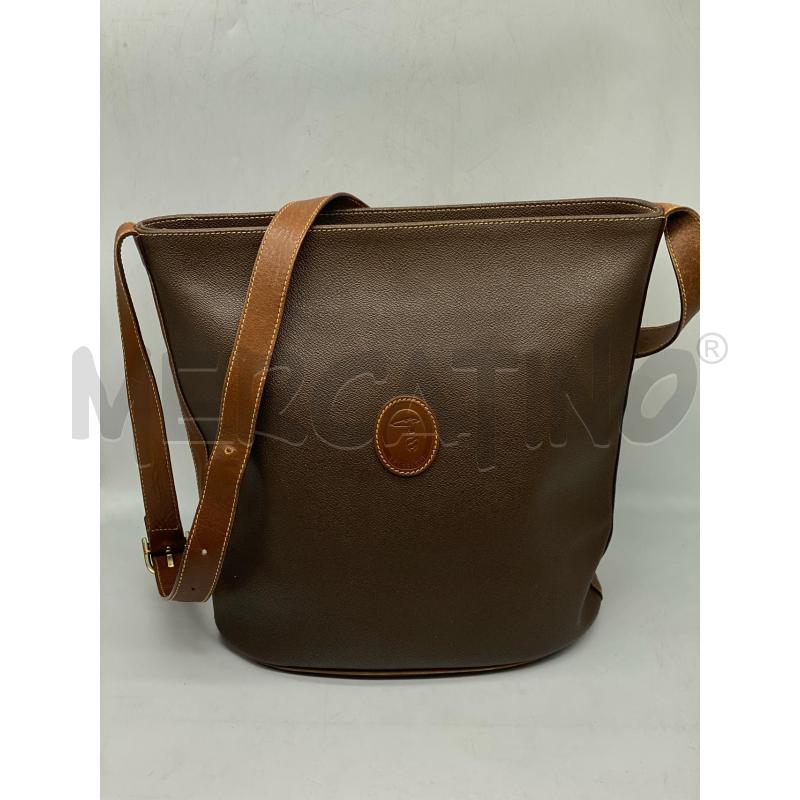 BORSA DONNA TRUSSARDI DI PELLE MARRONE  | Mercatino dell'Usato Torino tenivelli 1