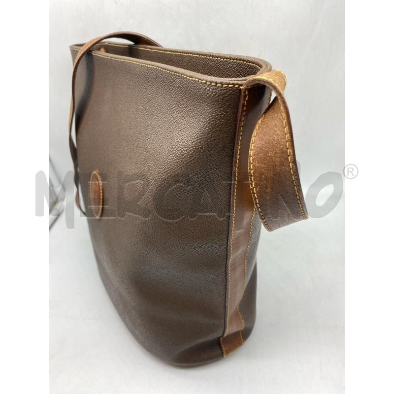 BORSA DONNA TRUSSARDI DI PELLE MARRONE  | Mercatino dell'Usato Torino tenivelli 3