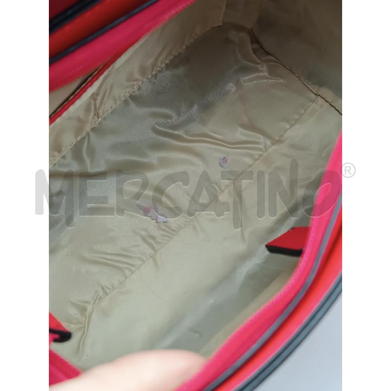 BORSA DONNA VALENTINO ROSSO BIANCO ZIG ZAG INSERTI DORATO  | Mercatino dell'Usato Torino tenivelli 4