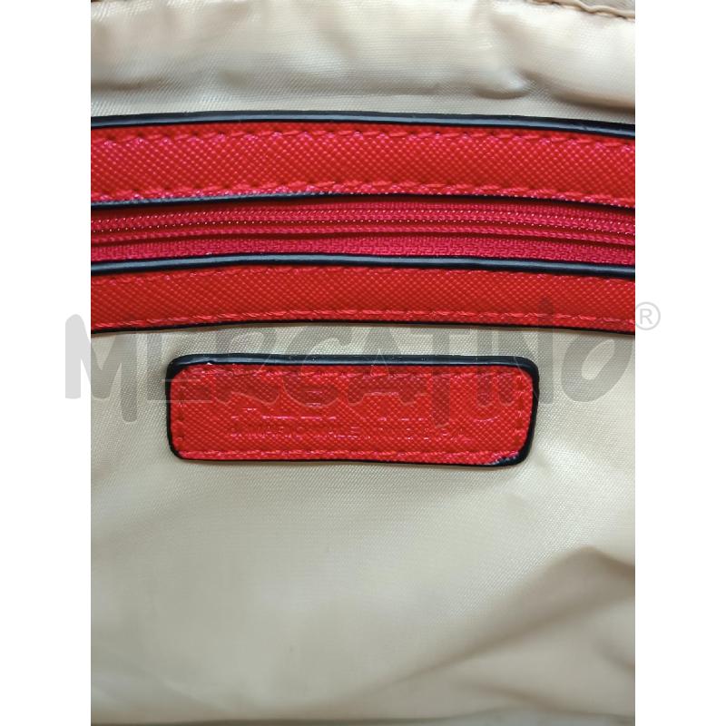 BORSA DONNA VALENTINO ROSSO BIANCO ZIG ZAG INSERTI DORATO  | Mercatino dell'Usato Torino tenivelli 5