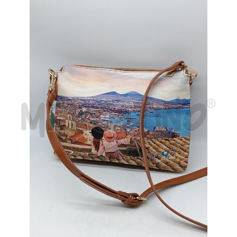 BORSA DONNA YNOT TRACOLLA BEIGE FANTASIA BLU PAESAGGIO MARE  | Mercatino dell'Usato Torino tenivelli 1