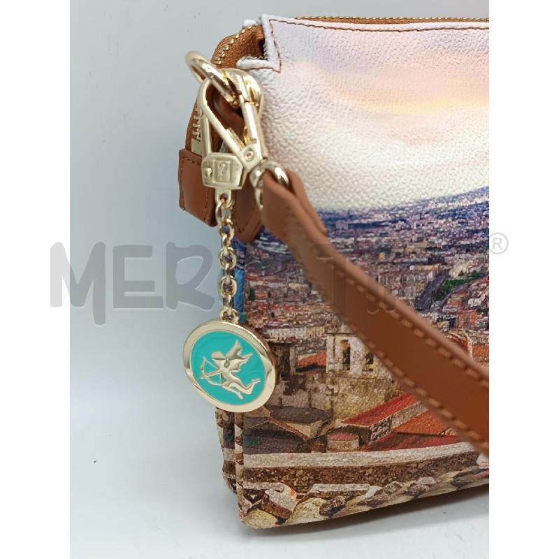 BORSA DONNA YNOT TRACOLLA BEIGE FANTASIA BLU PAESAGGIO MARE  | Mercatino dell'Usato Torino tenivelli 3